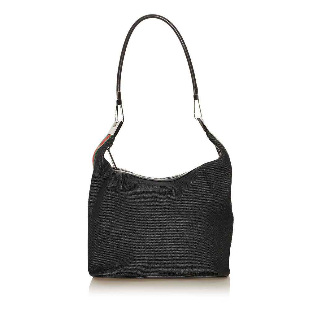Gucci Web Denim Shoulder Bag (SHG-34386)