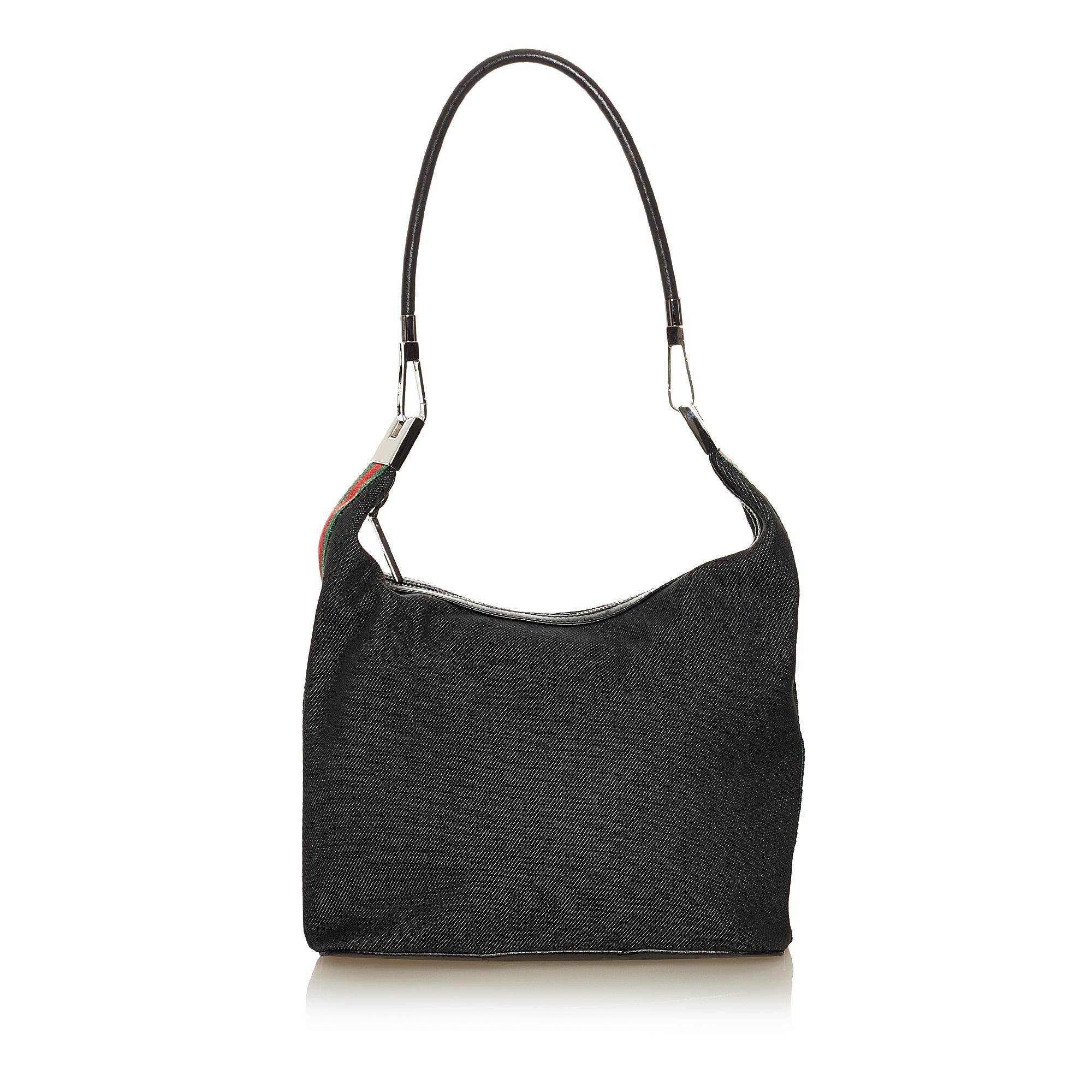 Gucci Web Denim Shoulder Bag (SHG-34386)