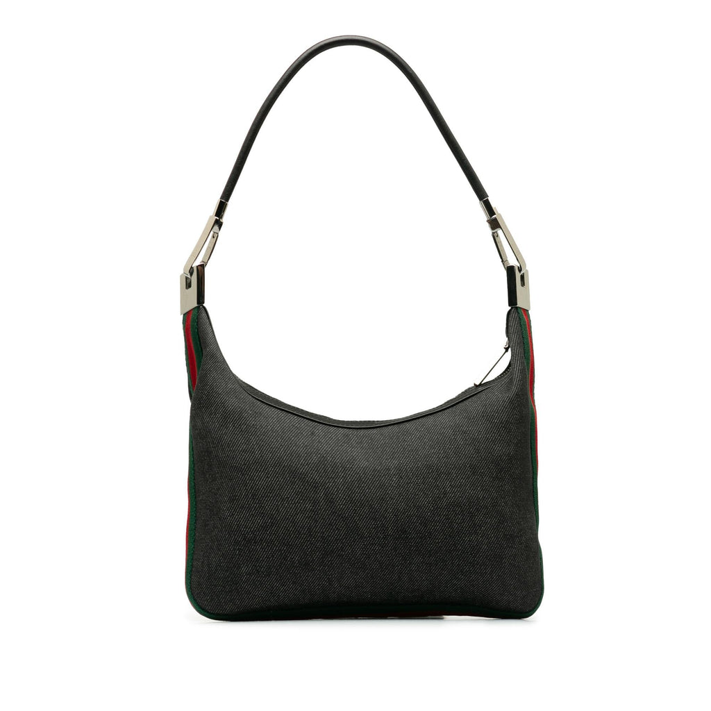 Gucci Web Denim Shoulder Bag (SHG-iAFw89)
