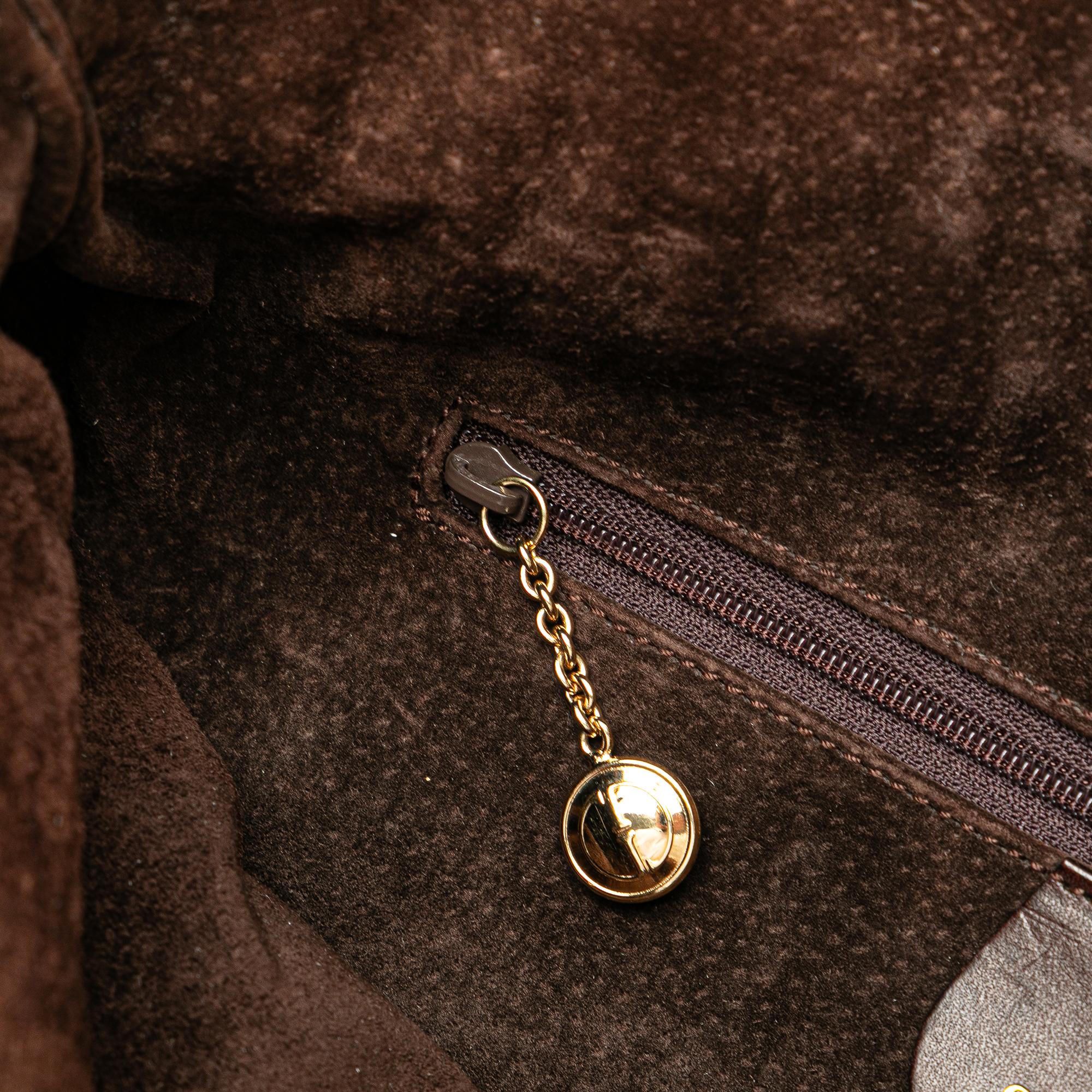 Gucci WovLB Leather Bamboo Satchel