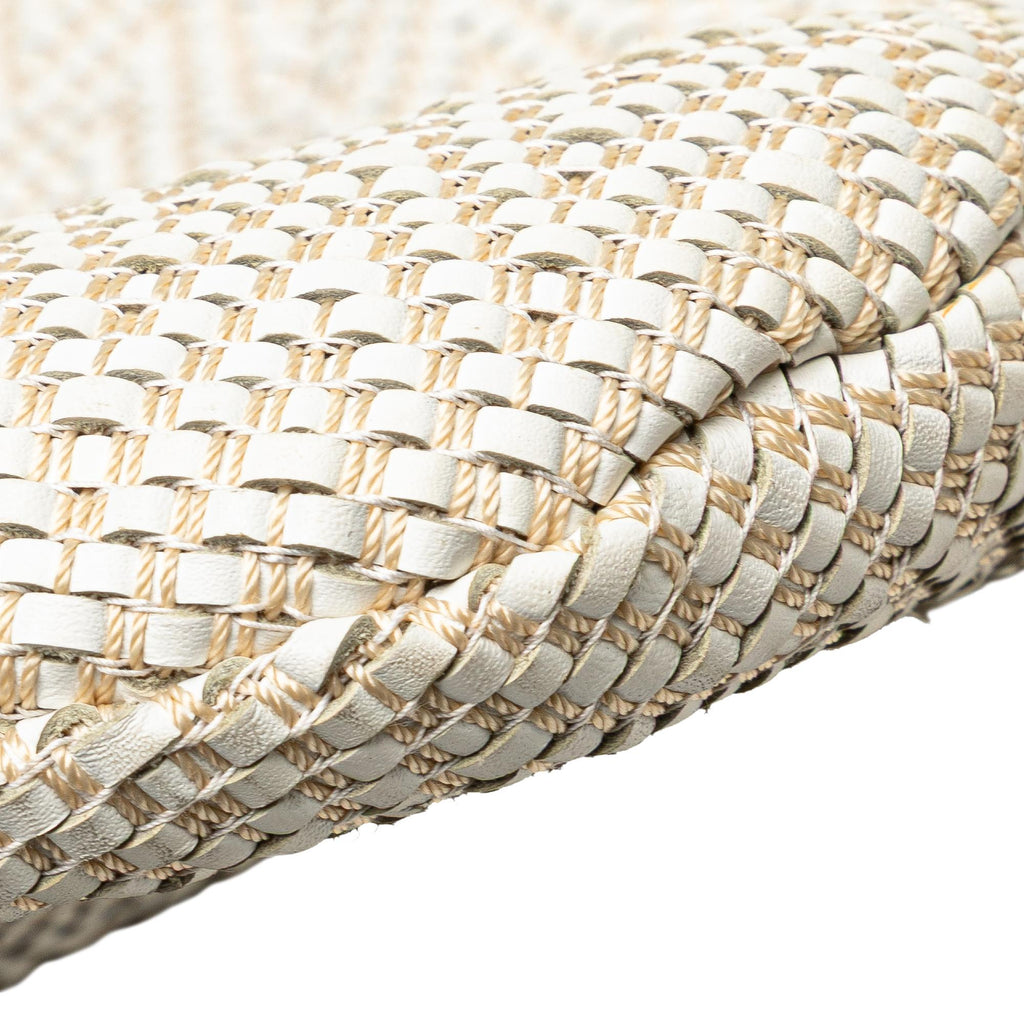 Gucci Woven Leather Bamboo Studded Hobo
