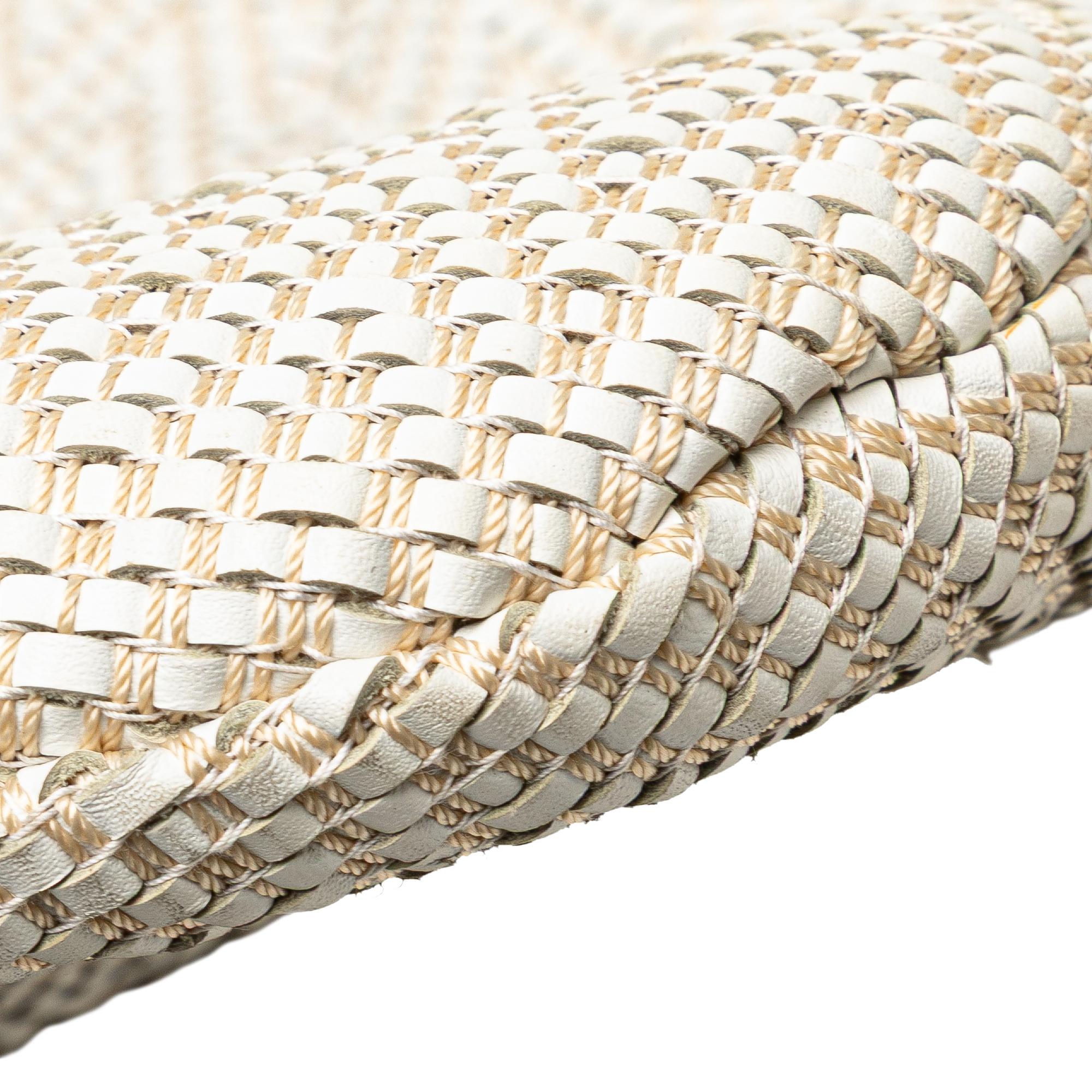 Gucci Woven Leather Bamboo Studded Hobo