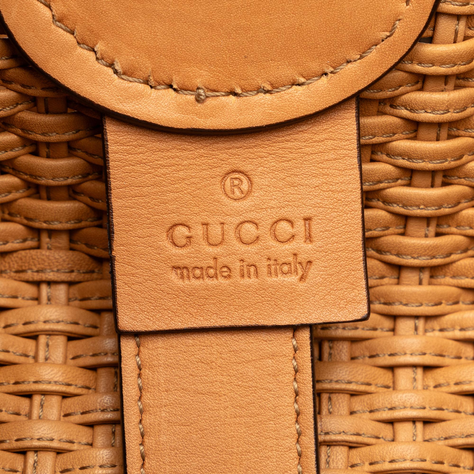 Gucci Woven Leather Tote (SHG-PXQlVm)