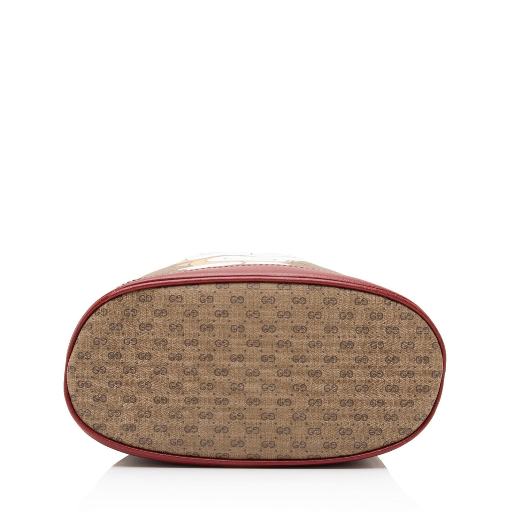 Gucci X Doraemon Micro GG Canvas Mini Bucket Bag (SHF-23730)