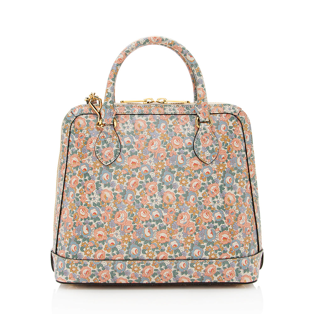 Gucci X Liberty of London Floral Calfskin Horsebit 1955 Top Handle Bag (SHF-21949)