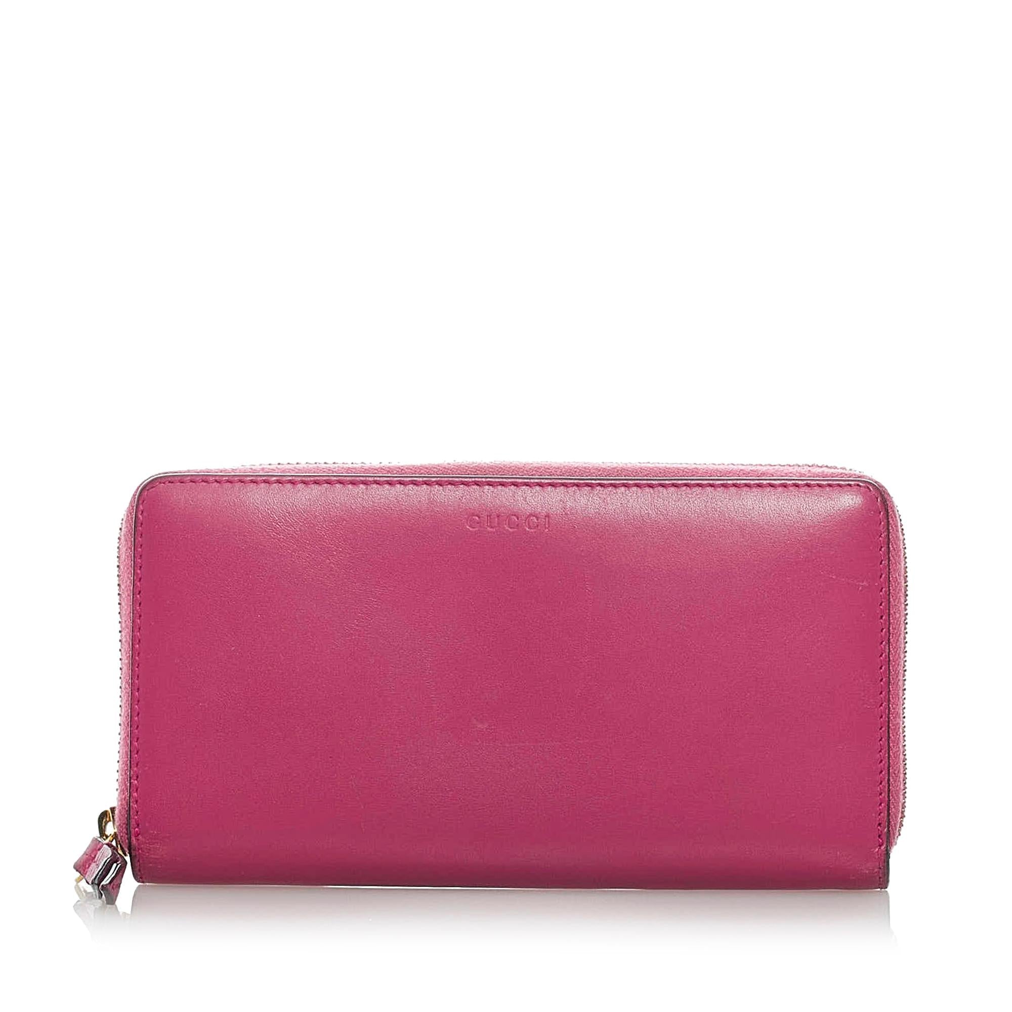 Gucci Zip Around Leather Wallet (SHG-33208)