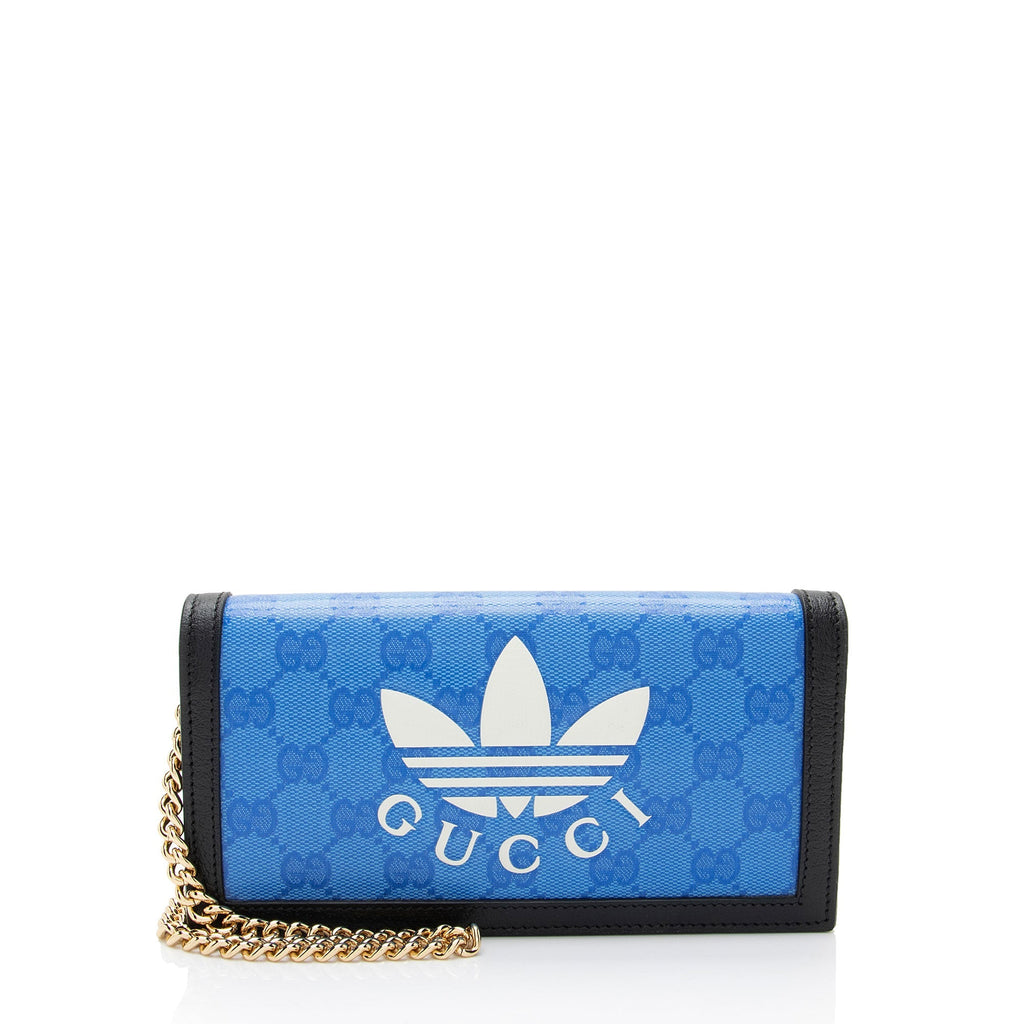 Gucci x Adidas GG Coated Canvas Wallet on Chain (SHF-ACB3NO)