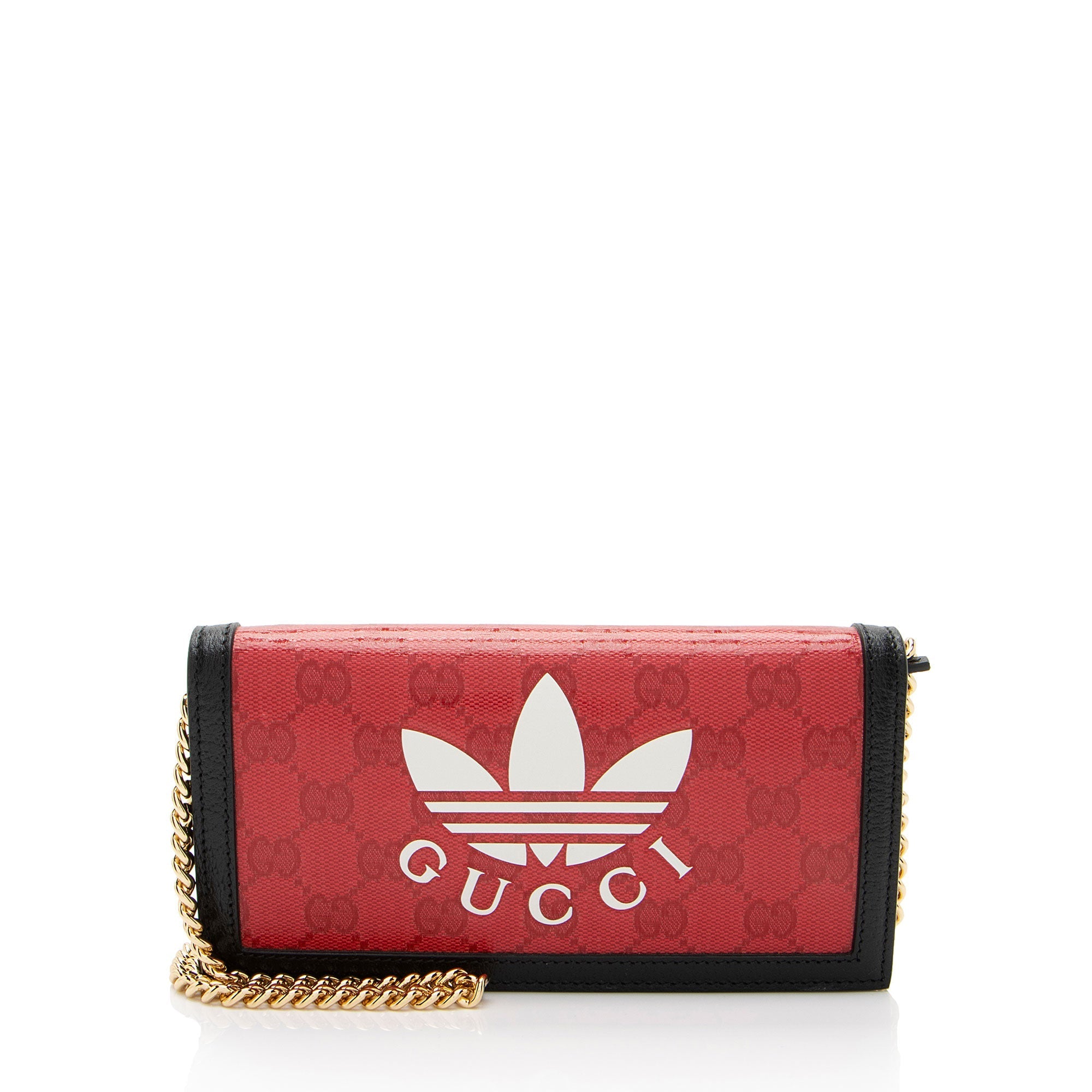 Gucci x Adidas GG Coated Canvas Wallet on Chain (SHF-1VEIuC)