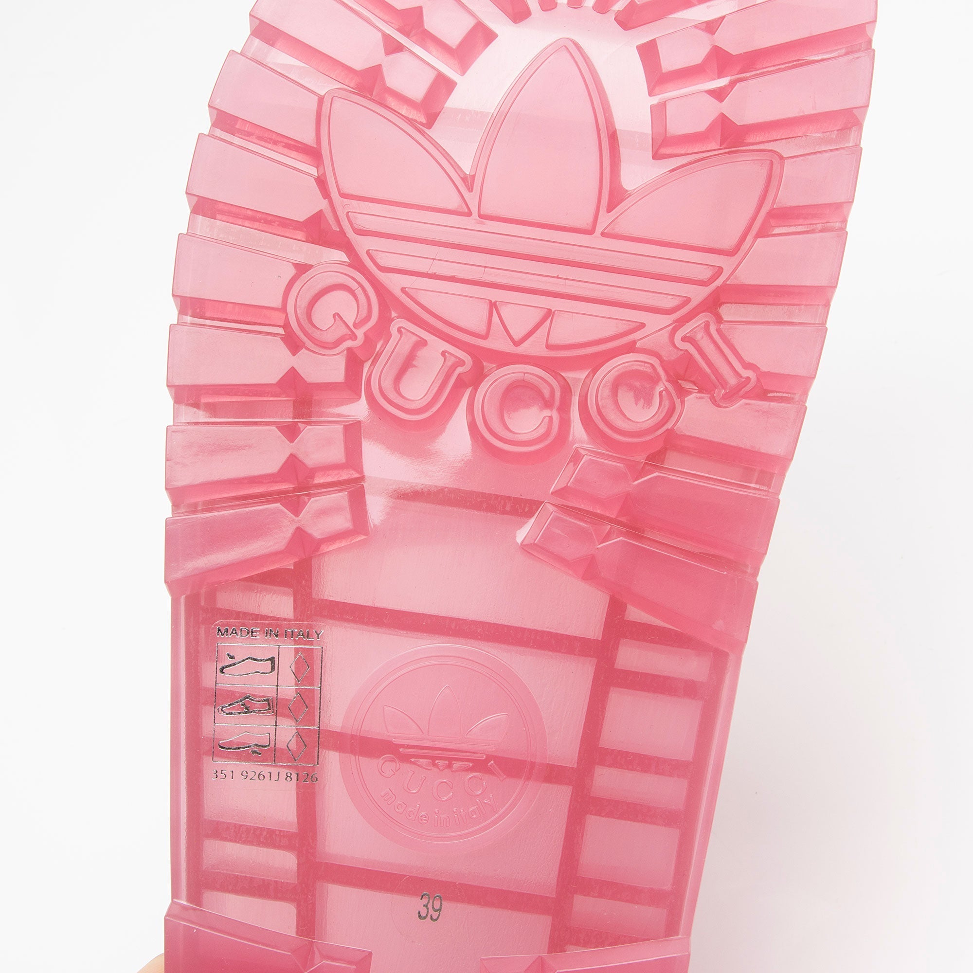 Gucci x Adidas Rubber Logo Slides - Size 9 / 39 (SHF-XS2hNk)