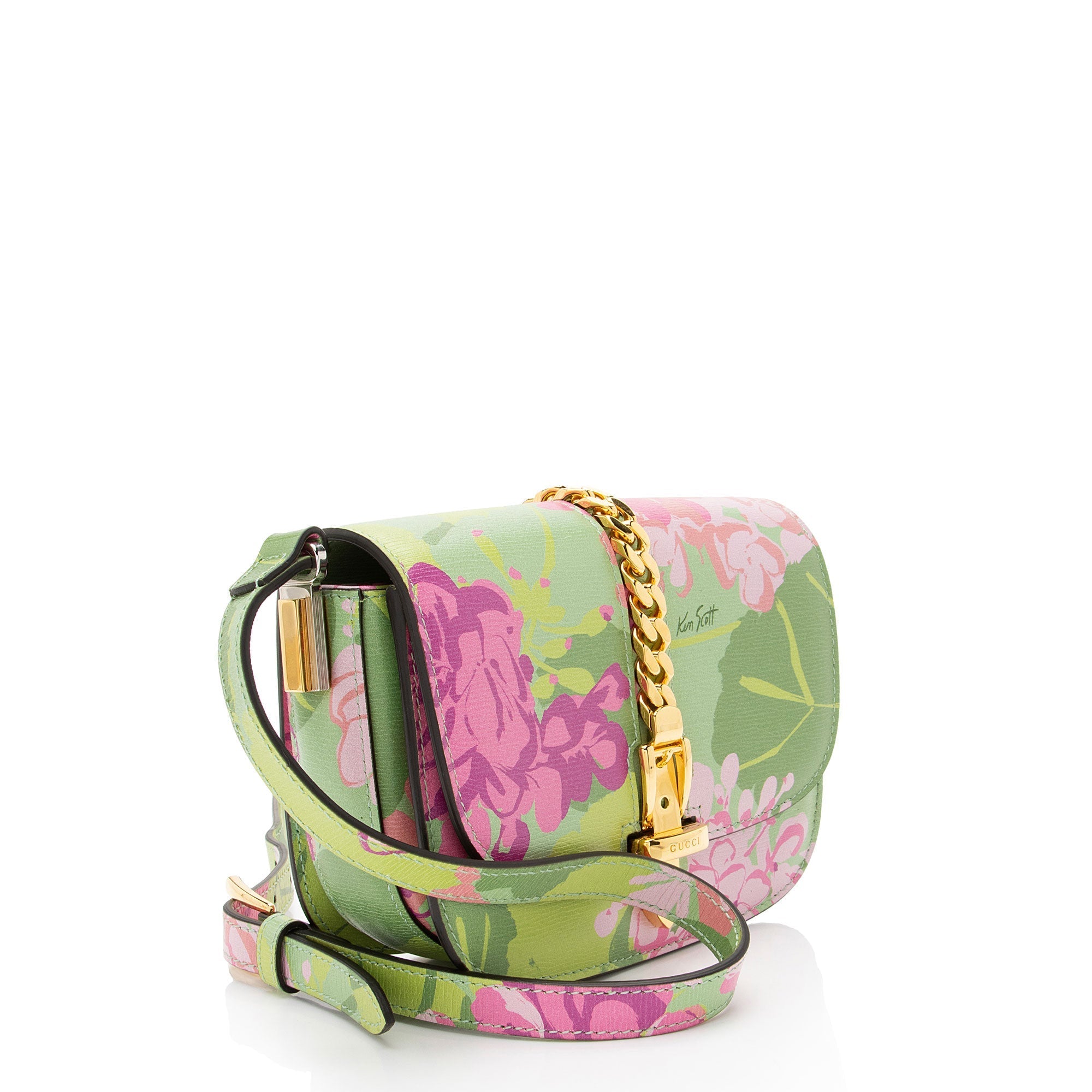 Gucci x KLB Scott Leather Floral Sylvie 1969 Mini Crossbody