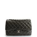 CHANEL Classic Jumbo Double Flap Lambskin- Grey