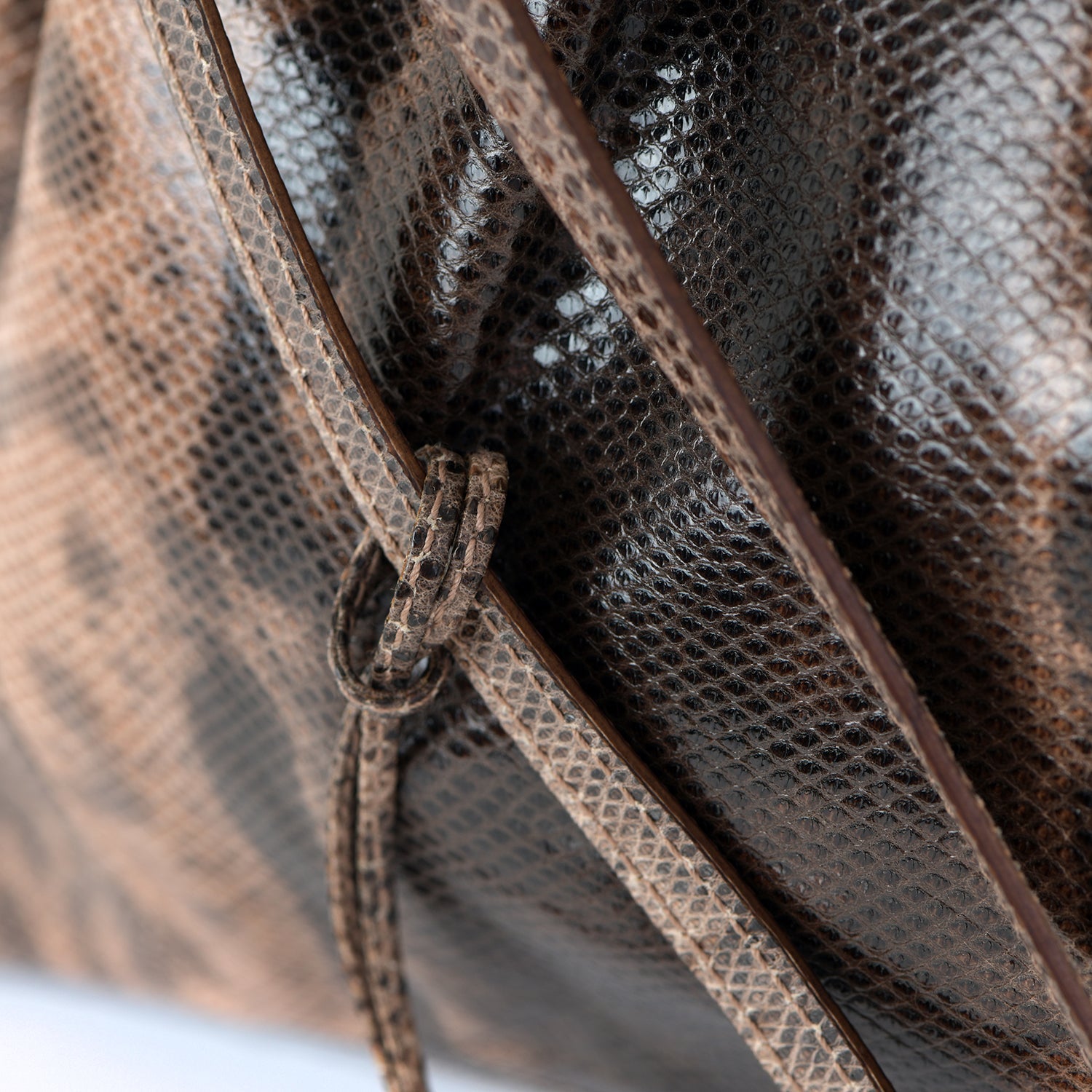 Brown Lizard Shoulder Bag