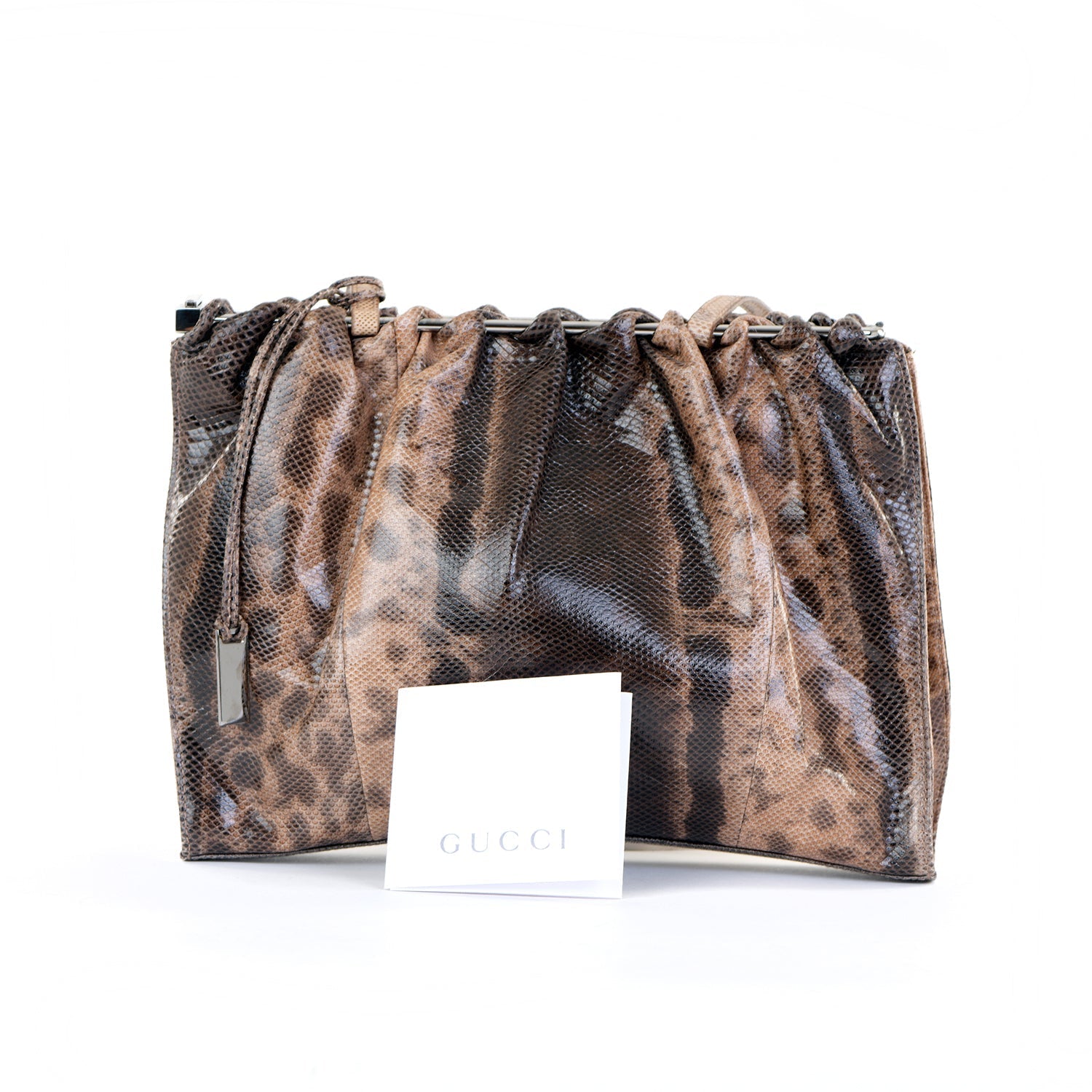 Brown Lizard Shoulder Bag
