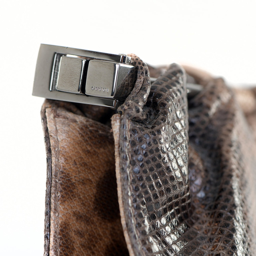 Brown Lizard Shoulder Bag