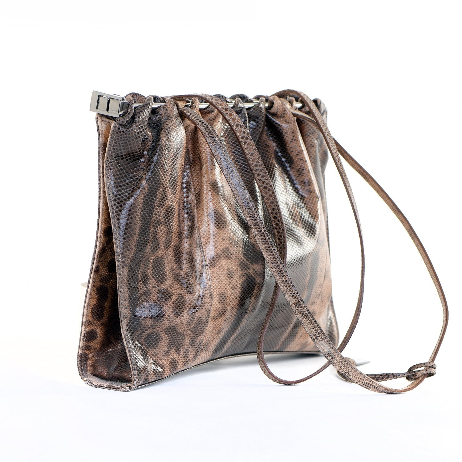 Brown Lizard Shoulder Bag