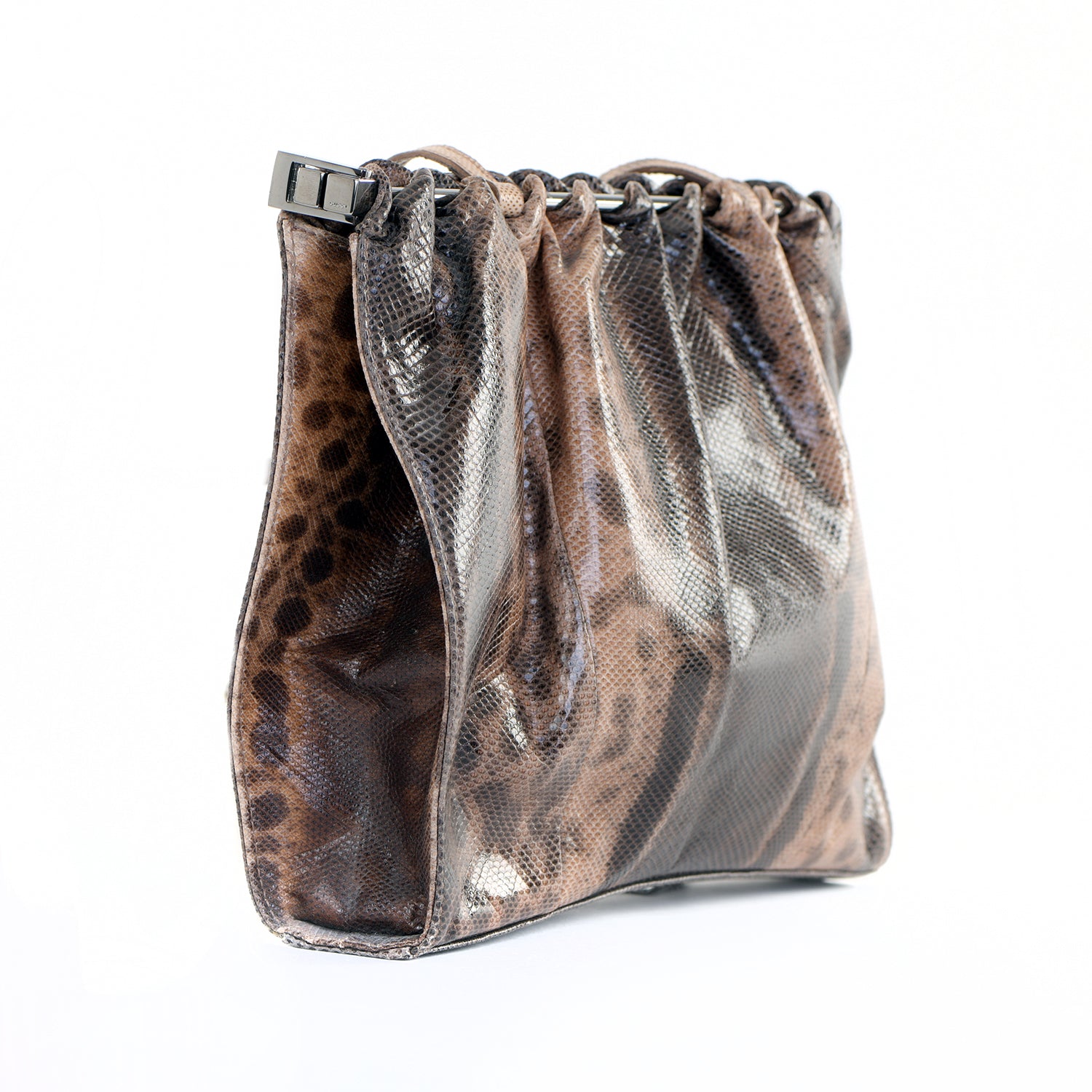 Brown Lizard Shoulder Bag