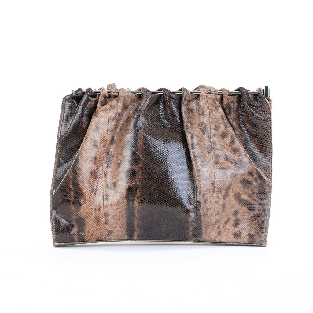 Brown Lizard Shoulder Bag
