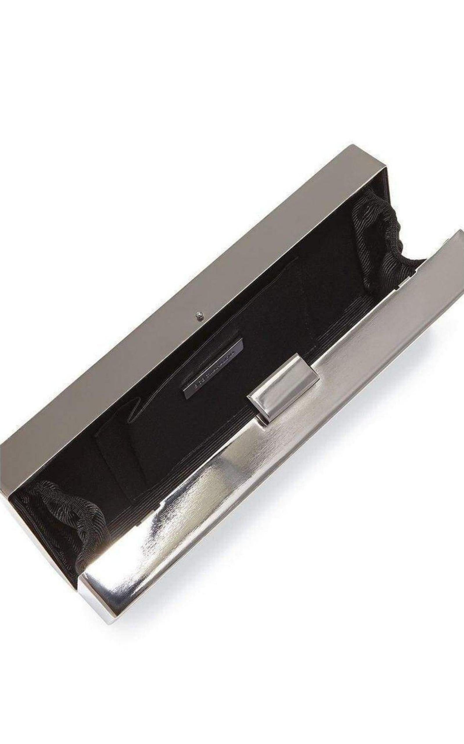 Gunmetal Ariana Rock Crystal Hard Clutch