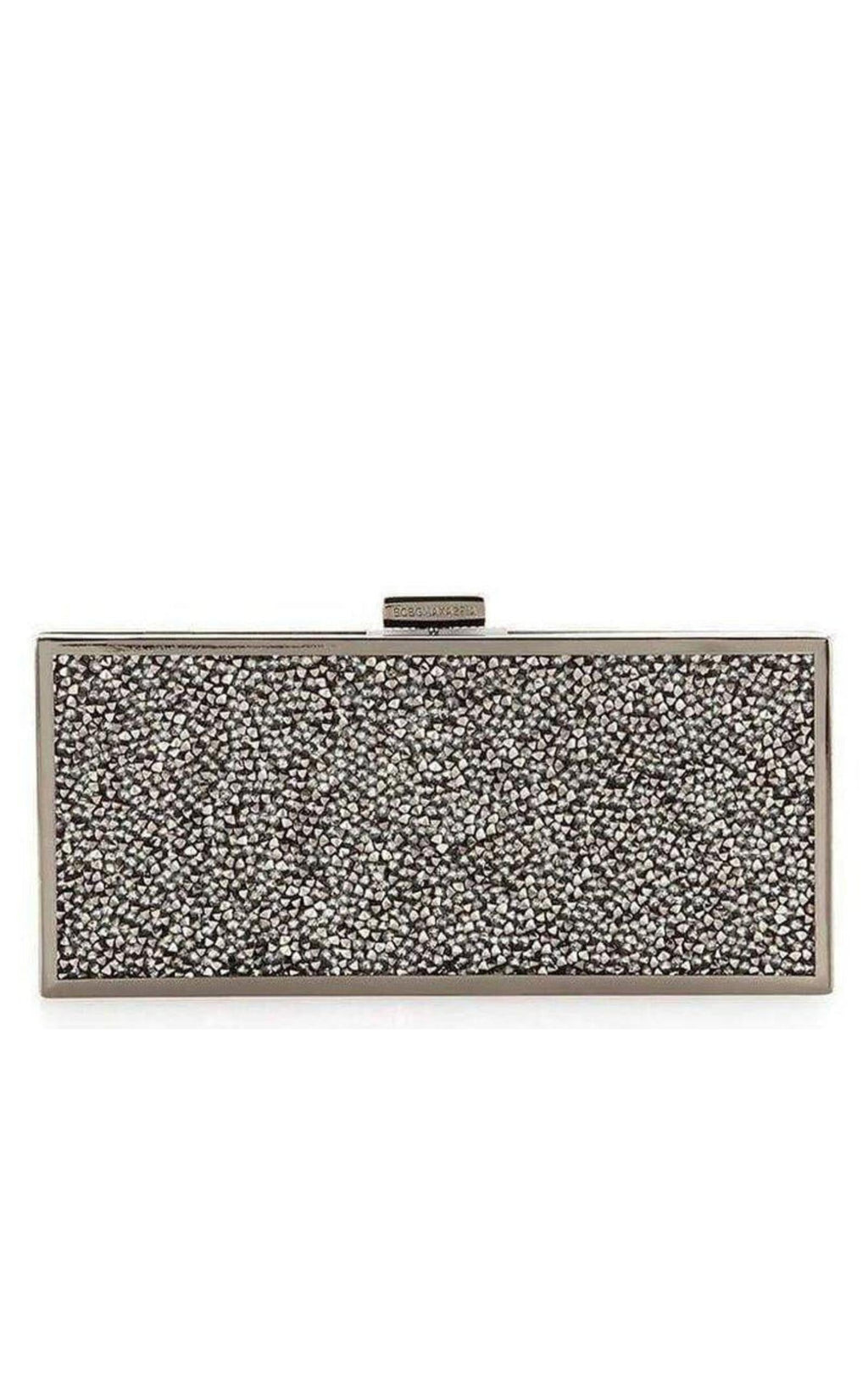 Gunmetal Ariana Rock Crystal Hard Clutch