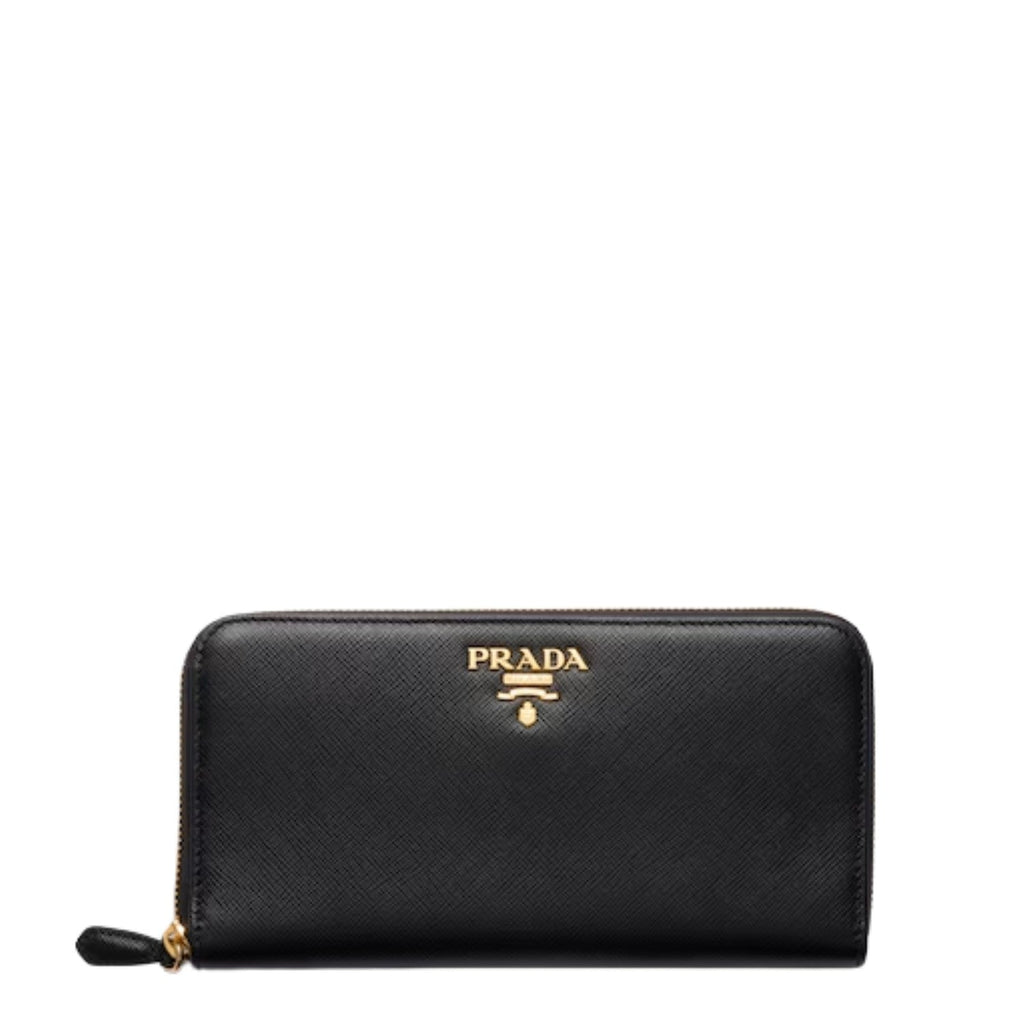 PR LARGE SAFFIANO LEATHER WALLET BLACK 19CM