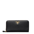 PR LARGE SAFFIANO LEATHER WALLET BLACK 19CM