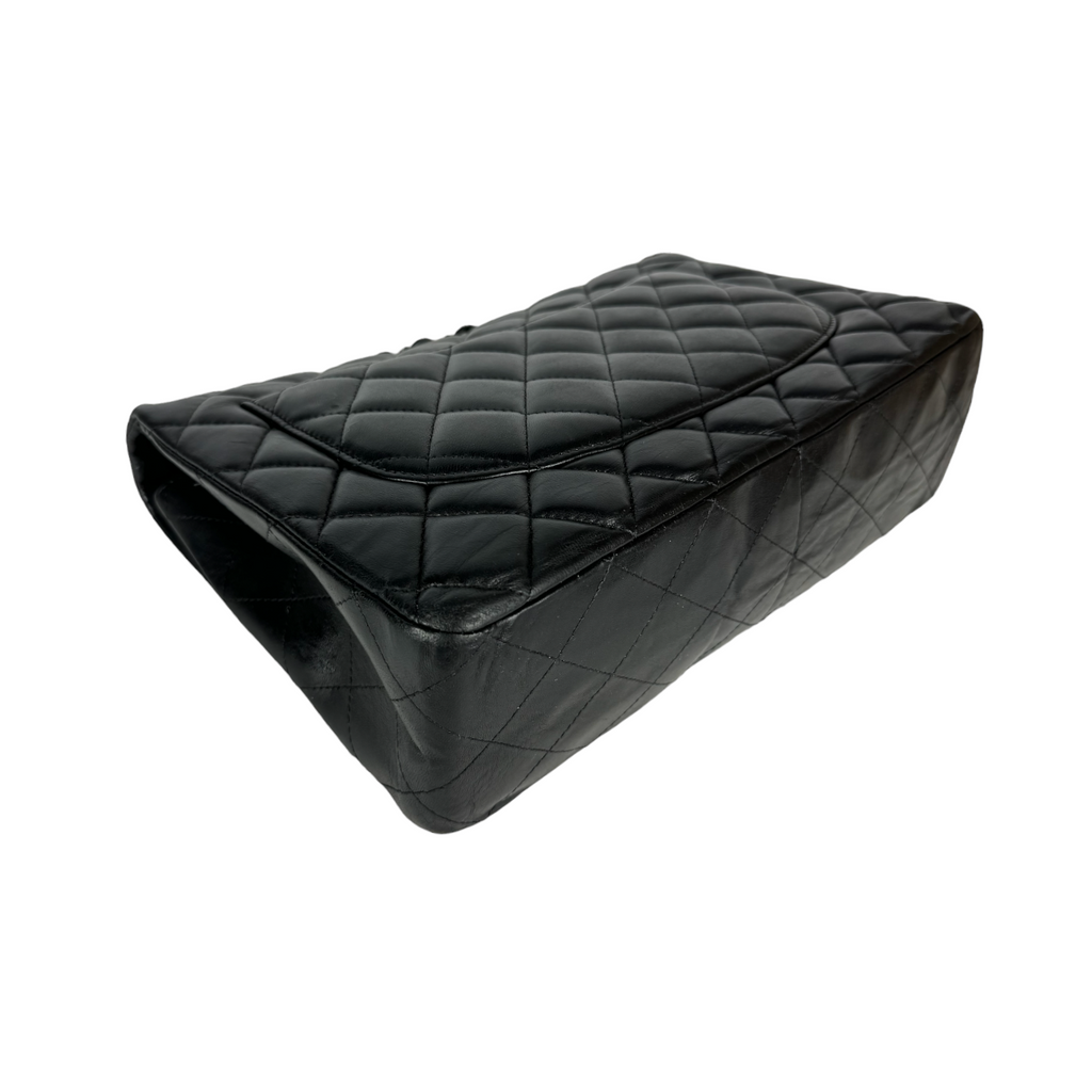 Chanel Classic Single Flap Jumbo Black Lambskin SiLouis Vuittoner