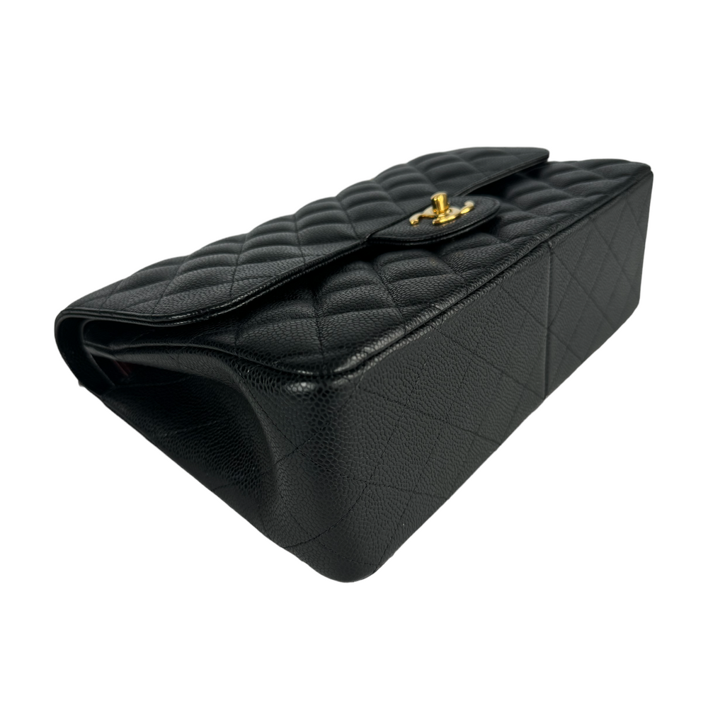 Chanel Classic Double Flap Jumbo Black Caviar Gold