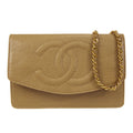 Chanel 1996-1997 Brown Caviar Timeless WOC Wallet on Chain