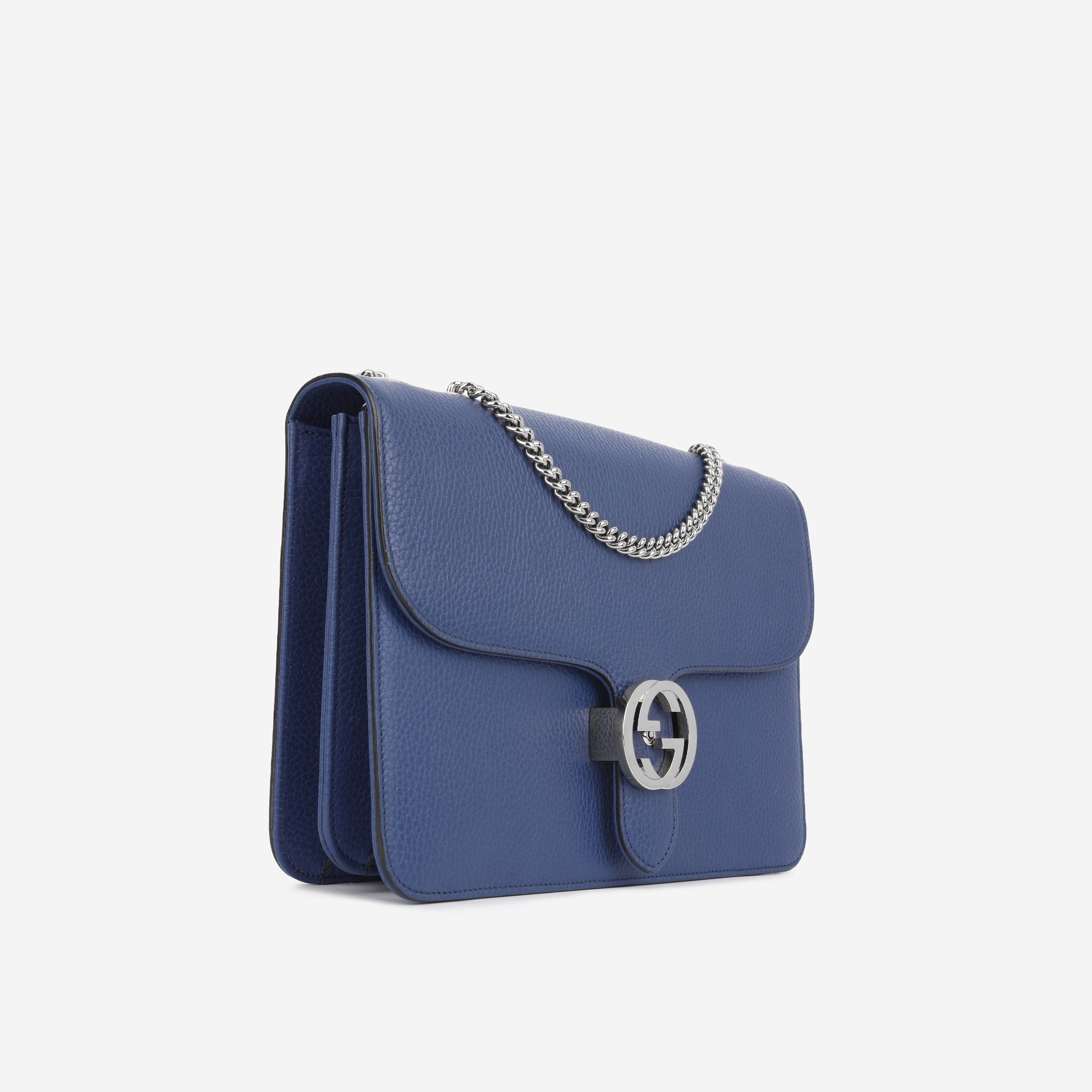 Large Interlocking Gucci Bag - Blue