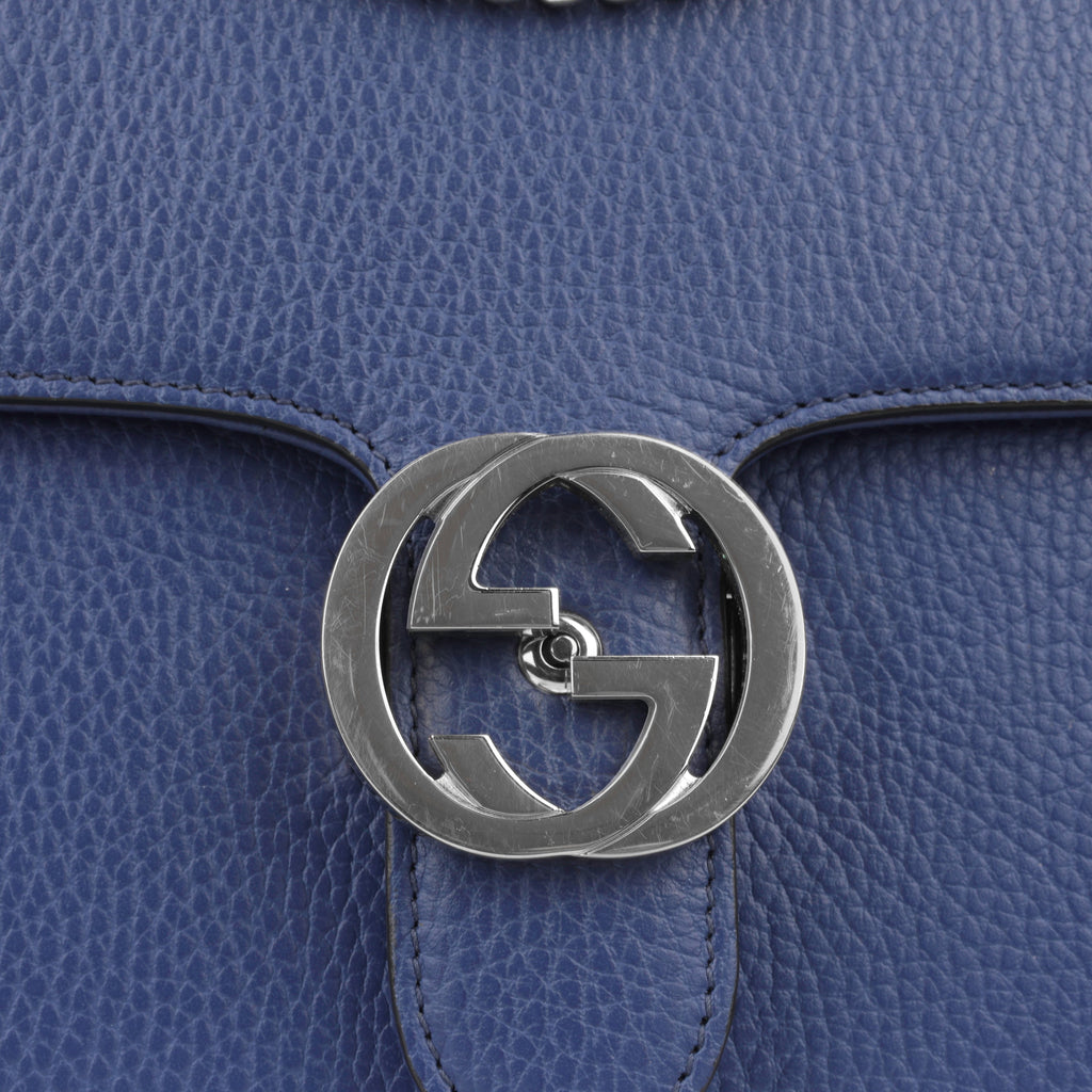 Large Interlocking Gucci Bag - Blue