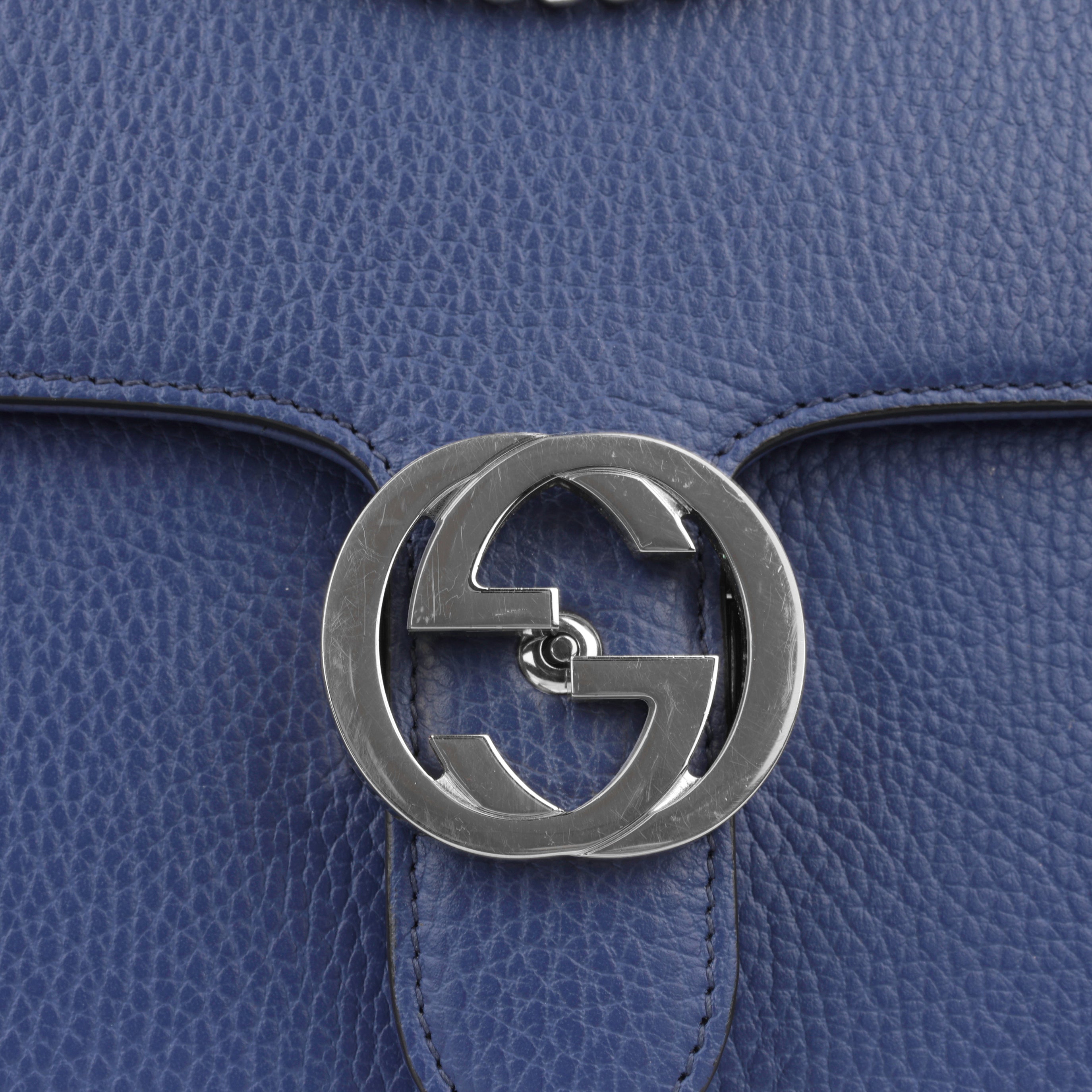 Large Interlocking Gucci Bag - Blue