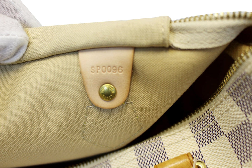 Louis Vuitton Damier Azur Speedy 30 Satchel Handbag