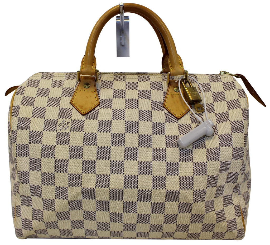 Louis Vuitton Damier Azur Speedy 30 Satchel Handbag