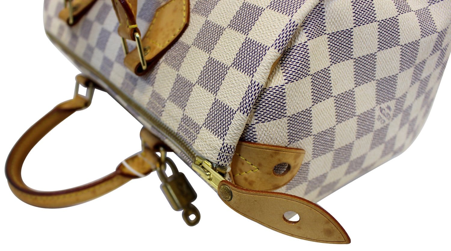 Louis Vuitton Damier Azur Speedy 30 Satchel Handbag