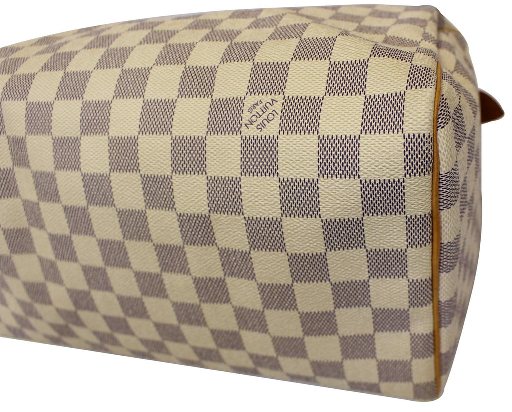 Louis Vuitton Damier Azur Speedy 30 Satchel Handbag