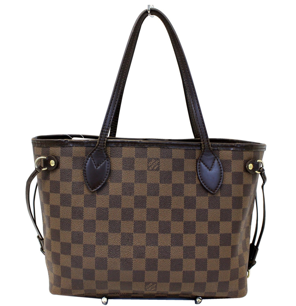 LOUIS VUITTON Damier Ebene Neverfull PM Tote Shoulder Bag