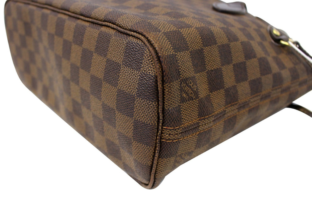 LOUIS VUITTON Damier Ebene Neverfull PM Tote Shoulder Bag