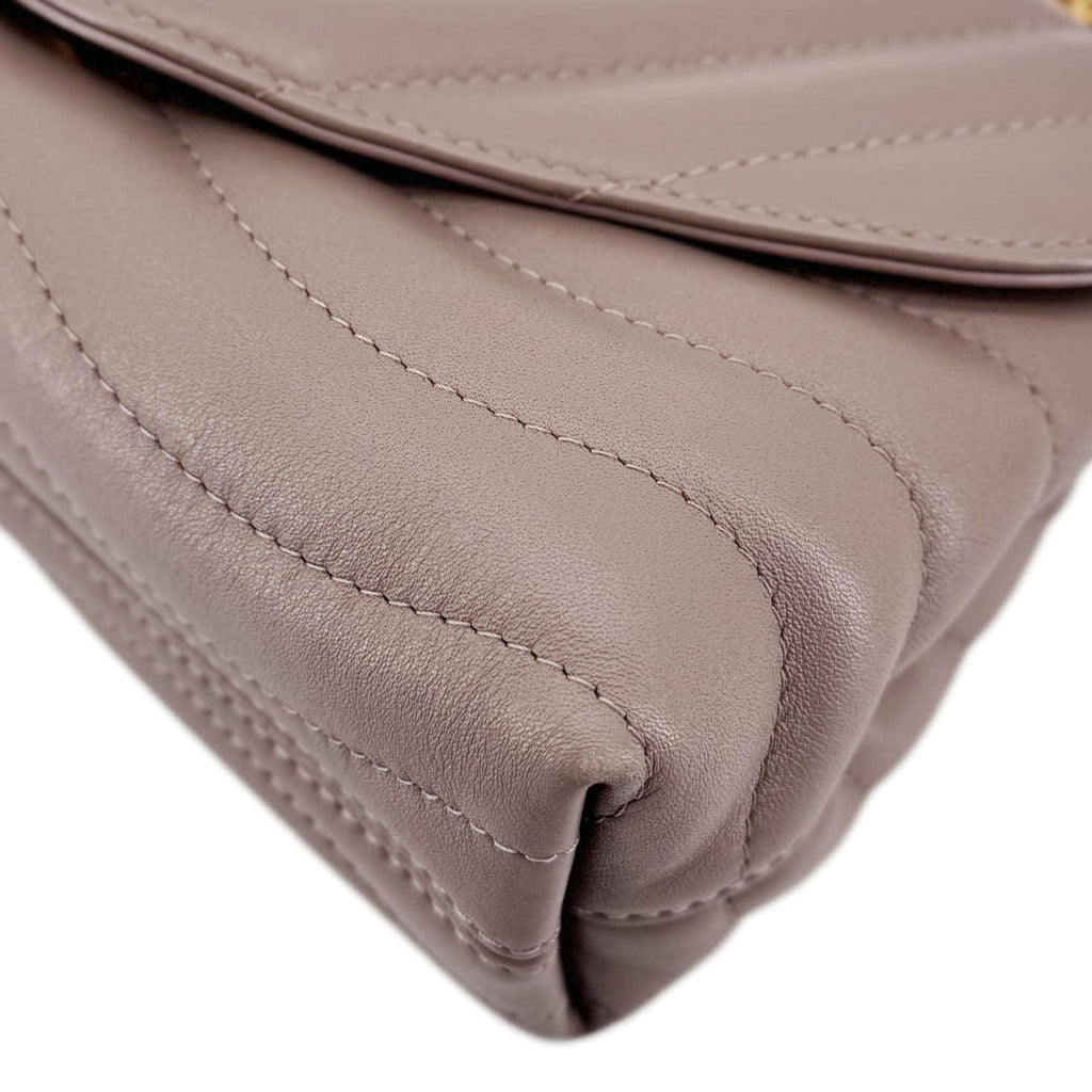 LOUIS VUITTON New Wave Chain MM Calfskin Leather Shoulder Bag Beige
