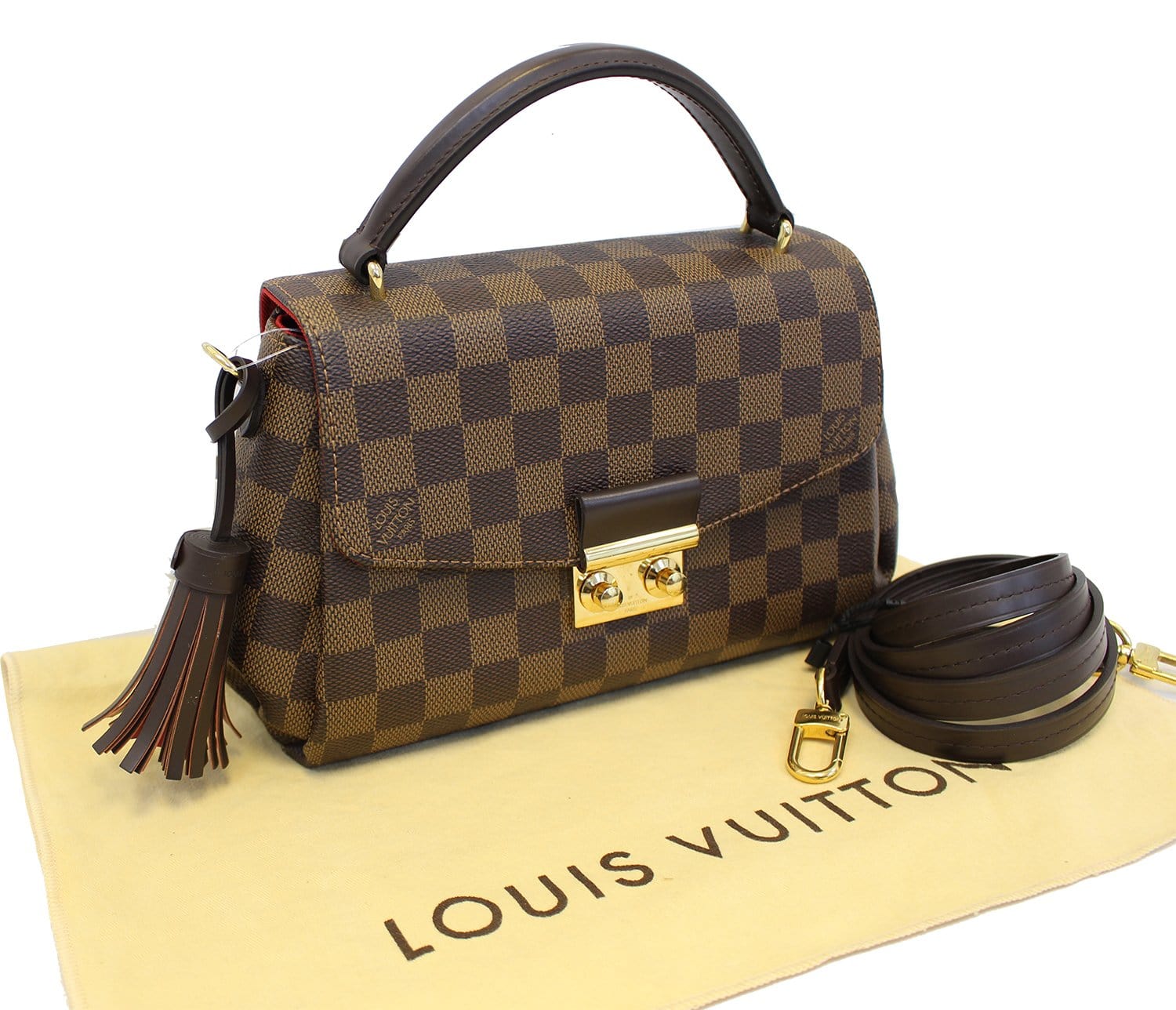 LOUIS VUITTON Damier Ebene Croisette Shoulder Crossbody Bag