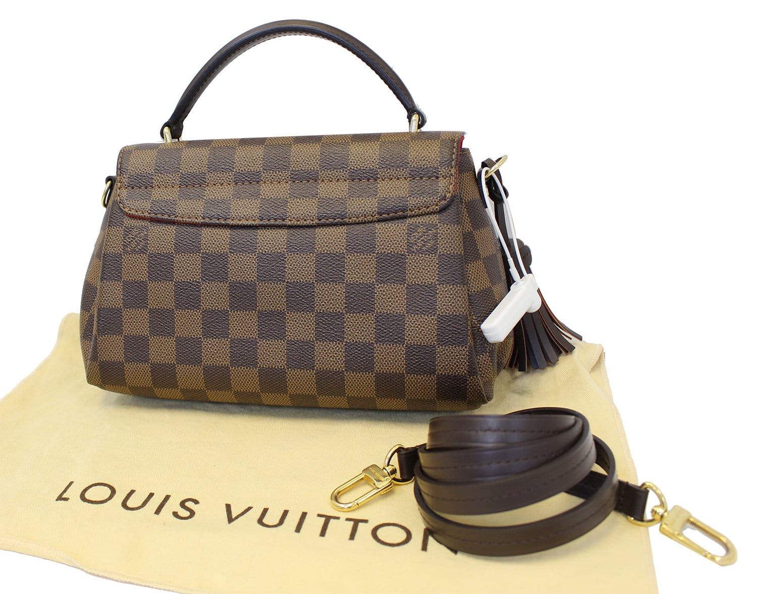 LOUIS VUITTON Damier Ebene Croisette Shoulder Crossbody Bag