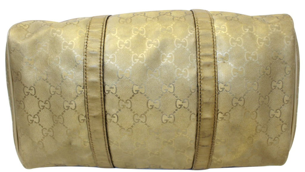 GUCCI Crystal Monogram Gold Medium Joy Boston Bag 193603