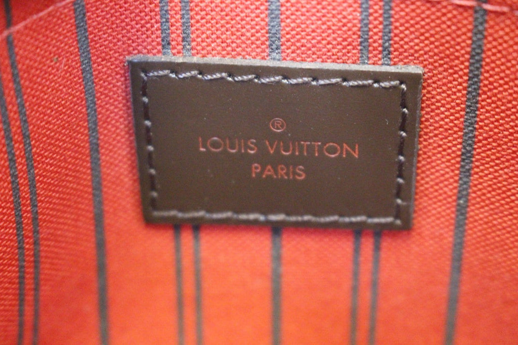 LOUIS VUITTON Damier Ebene Pochette Wristlet Pouch Neverfull MM