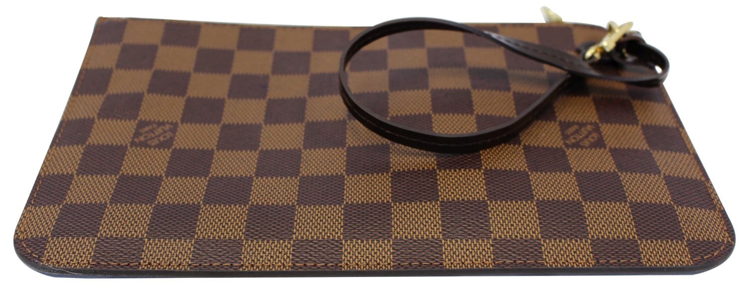 LOUIS VUITTON Damier Ebene Pochette Wristlet Pouch Neverfull MM