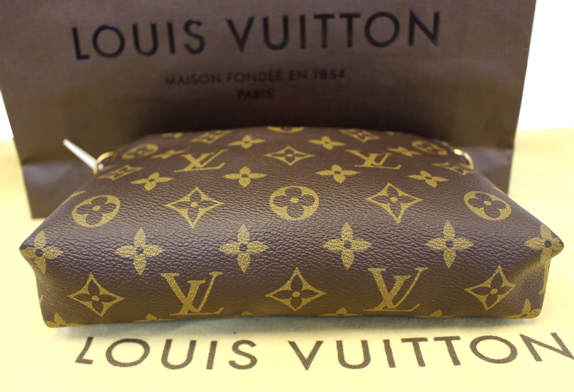 LOUIS VUITTON Monogram Canvas Pallas Clutch Crossbody Bag