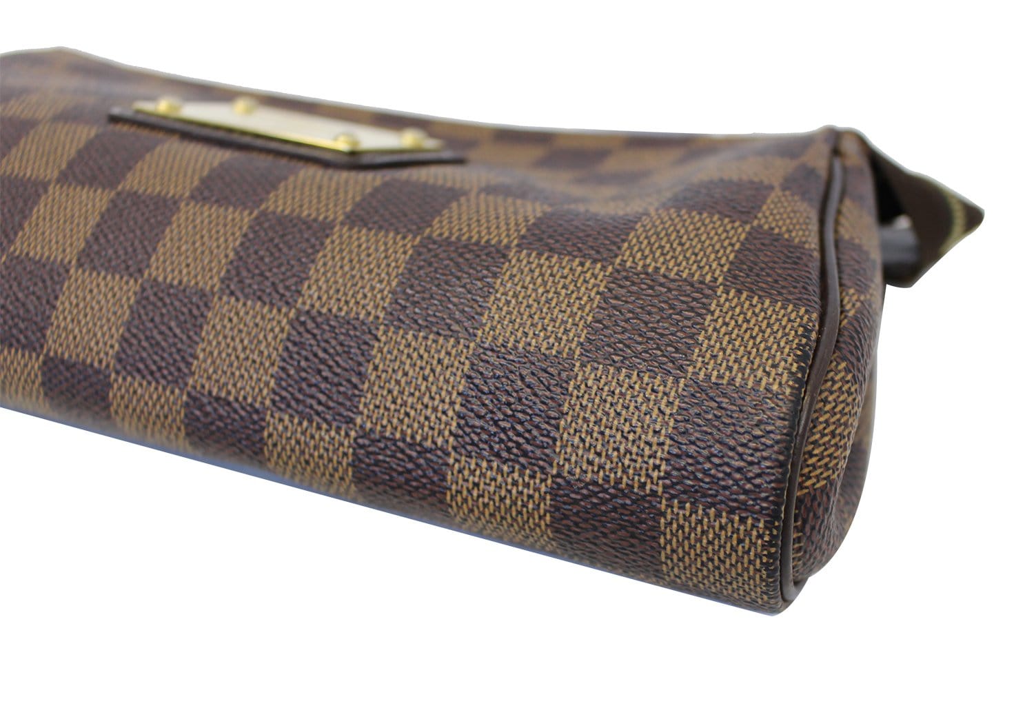 LOUIS VUITTON Damier Ebene Pochette Eva Clutch Shoulder Crossbody Bag