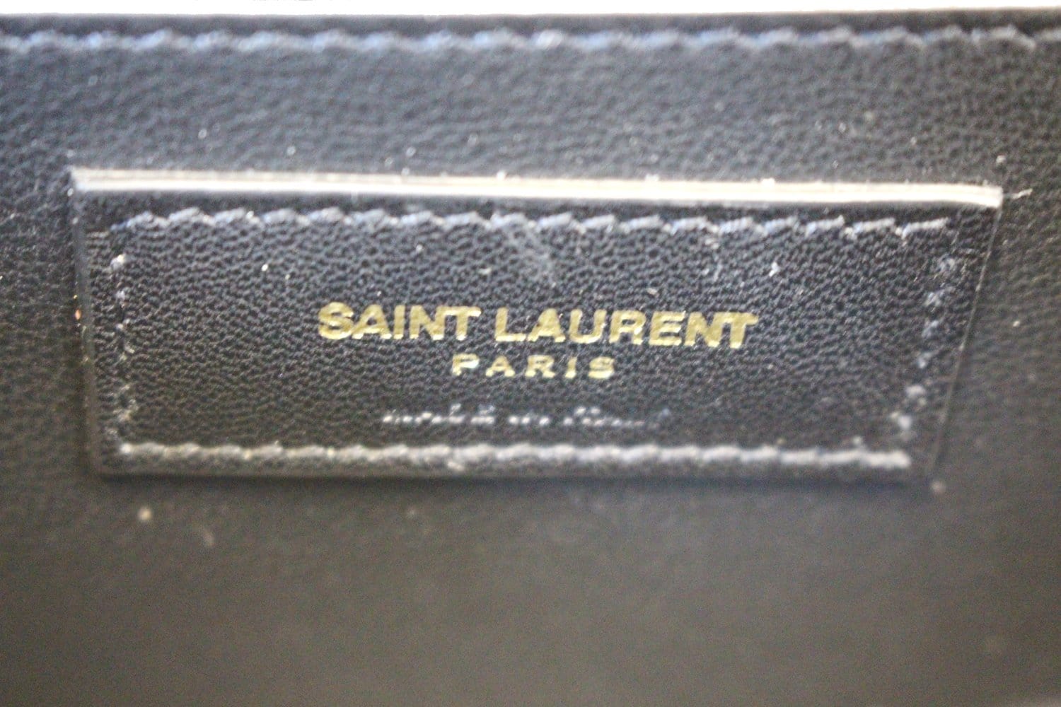 YVES SAINT LAURENT Kate Black Leather Chain Clutch Crossbody Bag