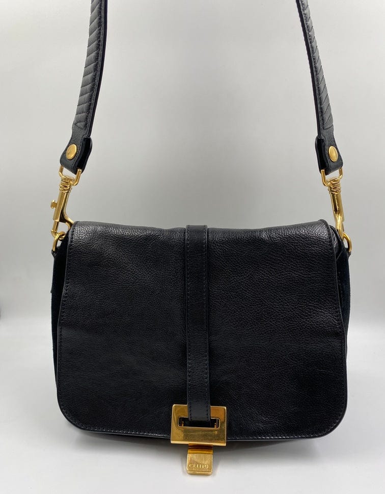 CÃ©line leather and suede crossbody