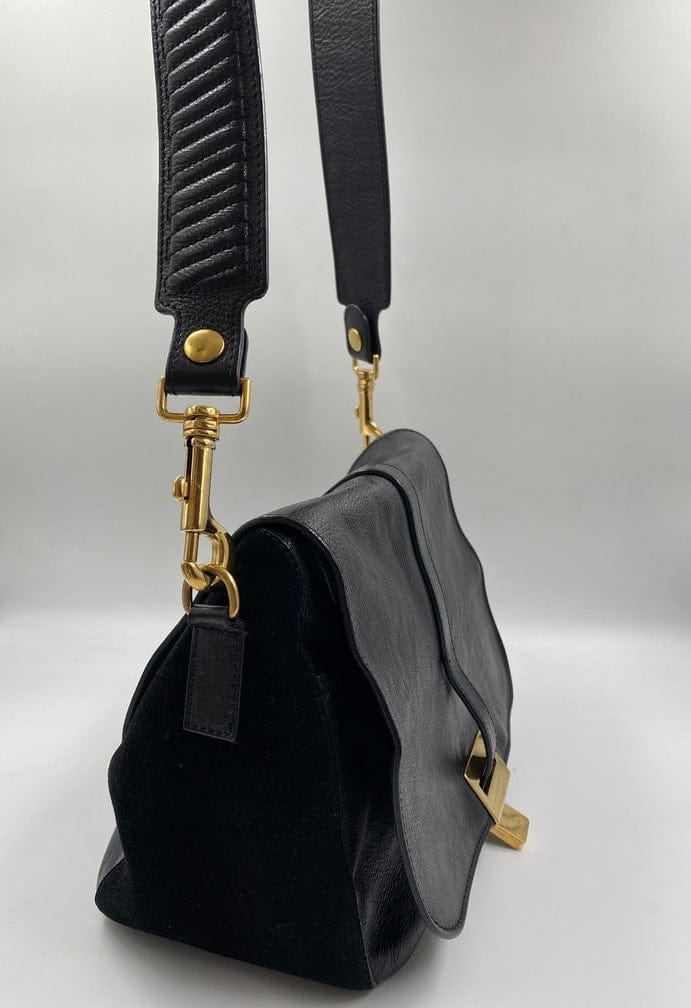 CÃ©line leather and suede crossbody