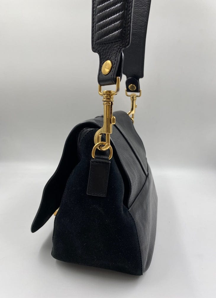 CÃ©line leather and suede crossbody