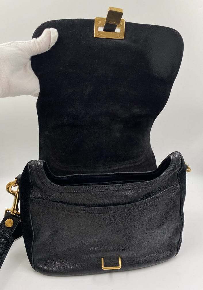 CÃ©line leather and suede crossbody